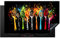 KitchenYeah© Coperchio Piano Cottura 90x52 cm Cucina Copri Fornelli Tappetino Induzione Antiscivolo Piastra Protezione Cucchiai - Spezie - Moderno - Graffiti - Colore