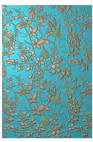 OTCRAFT 3D-Prägeschablone für Kartenherstellung, rote Blätter, Kunststoff-Textur, verblasst, Prägeschablone für Scrapbooking und andere Papierbastelalben, Briefmarken, DIY-Dekoration, 16 x 11,4 cm (L