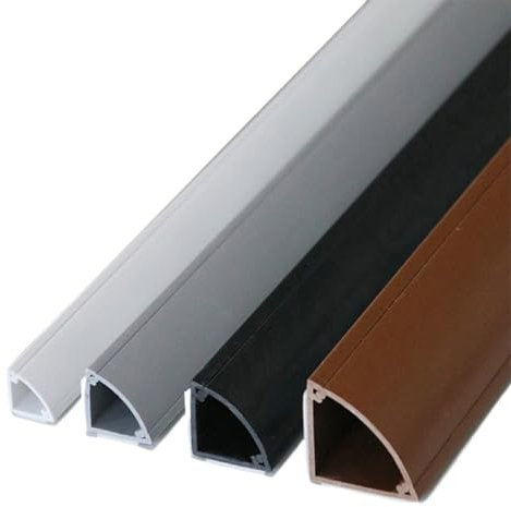 Cable Trunking, PVC Cable Trunking, Square Box Cable Trunking, Self-Adhesive Cable Hider, Cable Cover,Aluminium Cable Duct, for Electric Cables, Trunking(Grey,20mm)