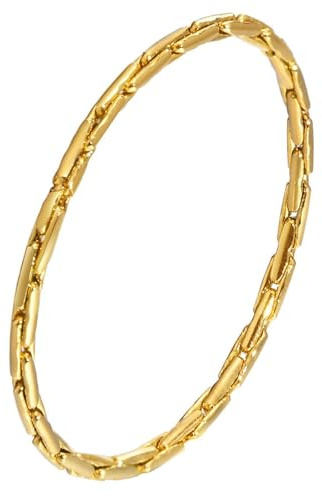 Jpltlvy Edelstahl Dünner Gold Band Ring Glatte Oberfläche Minimalistischer Schmuck Damen Pinky Ring für den täglichen Gebrauch Geschenkidee