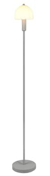 Stehlampe GLENN mit Metallfuß Grau, Lampenschirm Glas, Höhe 120cm |