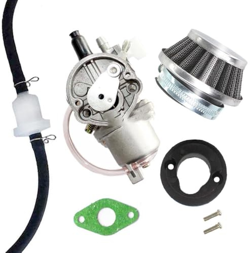 Vergaser Luftfilter Benzinfilter für 49ccm Motor Pocketbike Dirtbike Kinderquad，Vergaser mit Luftfilter Benzinfilter Schlauch