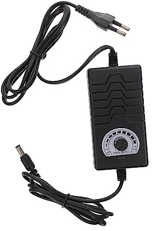 TOBBOMEY 36W Einstellbarer Netzadapter für Elektroventilatoren Lüfterdrehzahlregler mit Eu-stecker für Beleuchtung Werkzeug und Pumpen Energieeffizient und Benutzerfreundlich