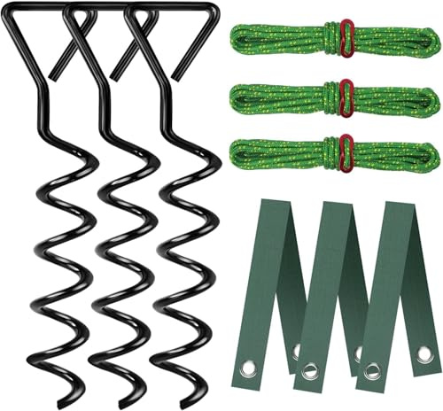 9 Stuck Baumpfahl Set,Robuste Spiralförmige Baumpfähle Stützen zum Glätten von Anlehnung oder Jungen Bäumen schützt vor rauem Wetter