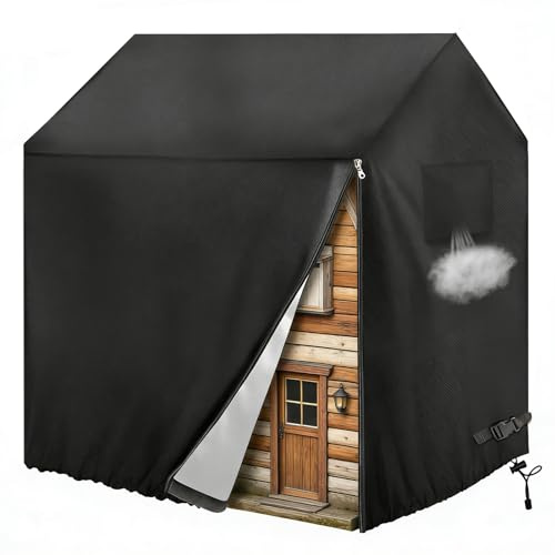 Outdoor Kids Playhouse Cover,420D Oxford Fabric Waterproof Playhouse Protective Cover for Play Tents,UV Resistant,360° All-Round Protection(145*145*160cm)