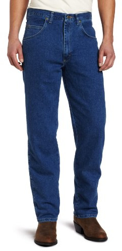 Wrangler Mens Trail Trekker Relaxed Fit Jeans, Stonewashed, 46W x 30L US