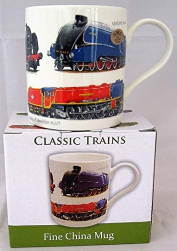 The Leonardo Collection Fine China Classic British Trains Mug - 11 oz, Round, Reusable, 1 Count (Pack of 1)