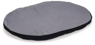 Karlie Kissen oval L: 100 cm B: 75 cm H: 12 cm grau-schwarz