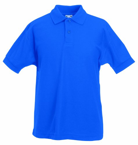 Fruit of the Loom Kids’ Short Sleeved Polo Shirt - Blue - 3 Years