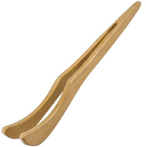 sourcing map Pince à thé en bois 7 pouces pinces à grille-pain pour cuisson toasts pain cornichons