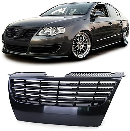 Sport Kühlergrill Grill ohne Emblem Schwarz für VW Passat B6 3C 05-08