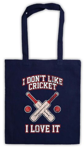My Icon Art & Clothing I Don't Like Cricket I Love It Taschentasche, Ultramarinblau