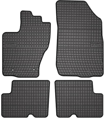FROGUM EL Toro Gummimatten Ganzjähriges-Set von Autofussmatte Auto Fußmatten für Dacia Duster I 2014-2017 | Beständiges Gummi Material | 1,5cm Schutzkante