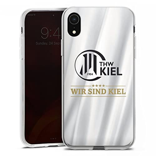 Silikon Hülle kompatibel mit Apple iPhone Xr Case transparent Handyhülle THW Kiel Handball Offizielles Lizenzprodukt