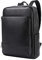 Leathario Herren Hochwertige Rindleder Rucksäck backpack für Freizeit Schwarz5