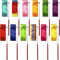 CampTeck U7151 2 m Rhythmische Sportgymnastik Band, Schwungband, Turnband, Tanzbänder -Mehrfarbig -12er Pack