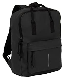 New Rebels Rucksack Damen & Herren – Stylischer & leichter Tagesrucksack mit Laptopfach bis 13 Zoll – Wasserabweisend, gepolstert & mit Reißverschlussfach Schwarz