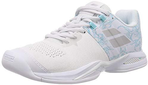 Babolat Damen Propulse Blast Indoor W Tennisschuhe, White/Blue Stream