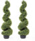 Set di 2 piante artificiali in legno di bosso topiaria da 89,9 cm, pianta a spirale, finta pianta decorativa in vaso di plastica, verde, per interni o esterni, set da 2