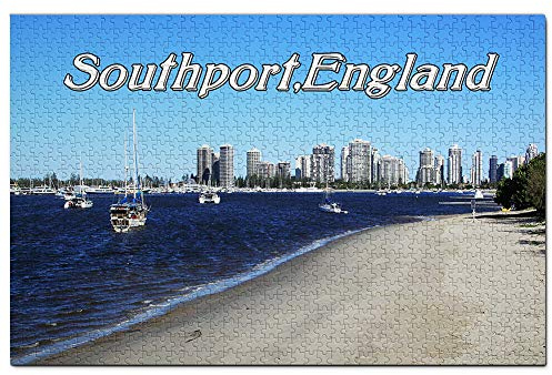 UK England Southport Gold Coast Beach Jigsaw Puzzle 1000 Piece Game Artwork Travel Souvenir Wooden