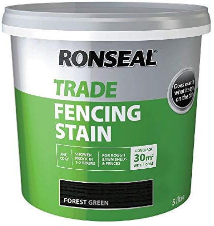 Ronseal Trade Fencing Stain - Forest Green - 5L