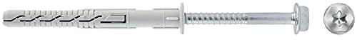 Fissaggio del telaio da parete con tassello in nylon 10 x 300 viti a testa esagonale a flangia, attacco TX KPR-FAST K, confezione da 25