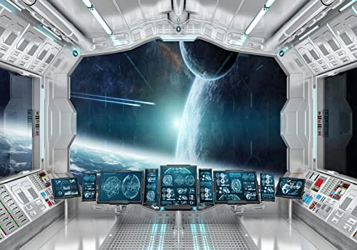 Wesmilewallpaper Papier Peint Panoramique 3D Science Fiction Thème Espace Capsule Univers Espace Papiers Peints Intissé Poster Mural Tapisserie Murales 350x245cm