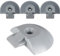 Safetytex Endkappen für Zurrschienen halbrund 50 mm - Einsteckkappe Grau - Kunststoffkappe runde Form - Lange Lebensdauer - sicherer Transport - 4 Stück