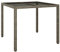 vidaXL Gartentisch 90x90x75 cm Gehärtetes Glas Poly Rattan Grau