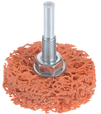 sourcing map Paint Stripping Disc Drill Attachment 2 x 1/2 with 1/4 Shaft Strip Clean Discs for Rotary Tool Clean and Remove Paint Coating Rust, Orange