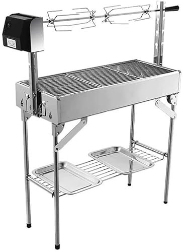 FBITE Barbecue Grill Holzkohlegrills Tragbarer Grill - Klappbarer Campinggrill aus Edelstahl Tragbares Campingkochen 900X310X1010mm