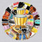 Musikinstrumente Aufkleber Musical Instrument Sticker Set 50 Stücke Niedlich Deko für Auto Laptop Skateboard Fahrrad Moped Motorrad Fahrrad Computer,Geeignet für Erwachsene Kinder
