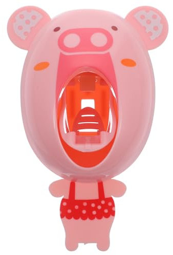 Automatic Cartoon Toothbrush Dispenser Kids Hands Animal Toothpaste Squeezer Wall Mounted Pig Design Fun Bathroom Accessory Great Children