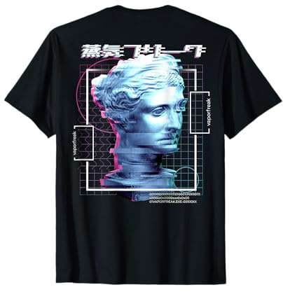 Backprint: Techno Musik Vaporwave EDM Party Raver Festival T-Shirt