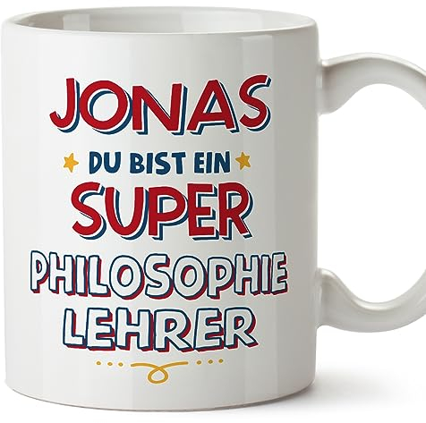 Mugffins Tassen Personalisierten für PHILOSOPHIELEHRER Mann - Auf Deutsch - Du Bist Super - 11 oz / 330 ml - Individuell Anpassbar Geschenk Mitarbeiter