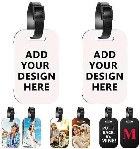 Personalisierte Gepäckanhänger, 1–150 Packungen, individueller Golftaschenanhänger, personalisierbar mit Text, Bild, Foto, Logo, Reisekoffer-Etiketten mit Gurt, Sublimationsrohlinge, Großprodukte