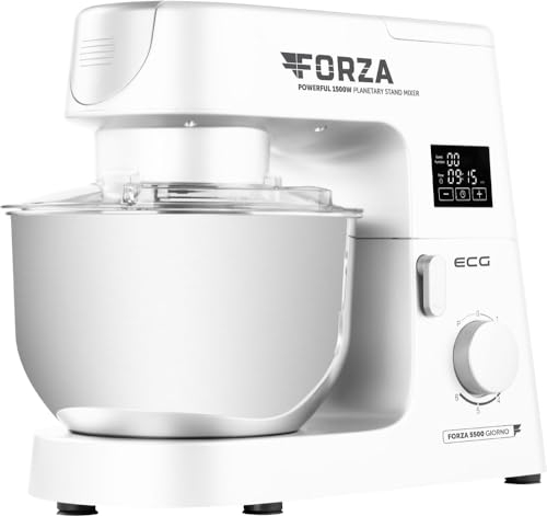 ECG Forza 5500 Giorno Bianco Robot de cocina 1500W pantalla táctil acero inoxidable/blanco