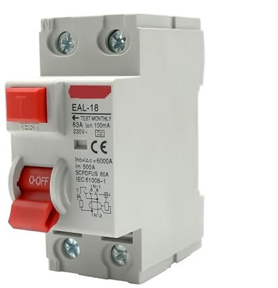 2P 32A 10/30/100/300mA tipo A RCCB RCD ELCB disyuntor de corriente residual electromagnético disyuntor diferencial interruptor de seguridad (Color : 32A, Size : 2P 300mA)