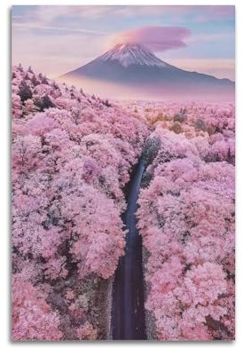 Terp Poster de fleurs de cerisier japonais, poster d'art mural, cadeau pour un ami, chambre à coucher, salon, décoration moderne, esthétique, sans cadre, 30 x 45 cm