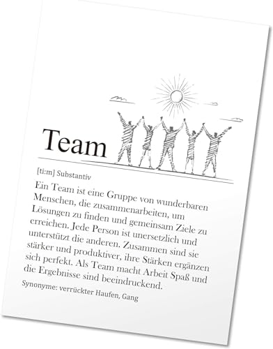 BIROYAL 12er Set Team Karte A6, Kleine Geschenke für Kollegen Weihnachten, Team Geschenk, Mitarbeiter Geschenk, Dankeschön, Abschiedskarten Büro & Arbeit ohne Umschläge (Sonne)