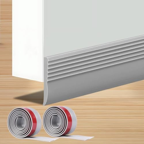 Lot de 2 boudins de porte pour portes, 95 cm, bloqueur de bruit, boudin de porte, marron, 50 mm