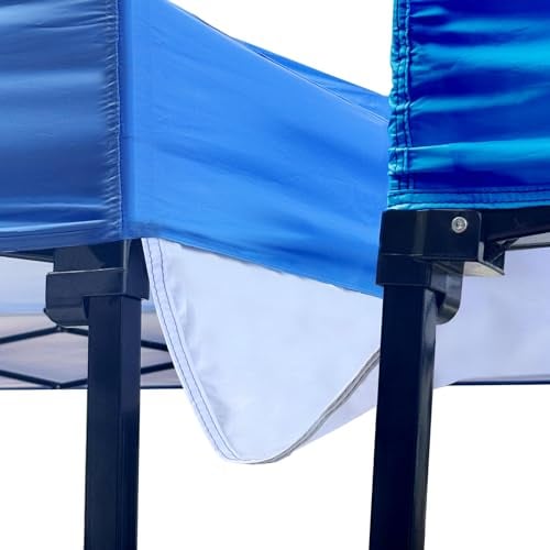 Joramoy 10 Foot Canopy Rain Gutter for Instant Pop Up Canopy, Canopy Tent Drainage Accessory Rain Gutter with Velcro Straps (White)