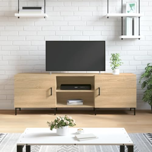 ZEYUAN TV-Schrank Sonoma-Eiche 150x30x50 cm Holzwerkstoff, TV Lowboard, Fernsehschrank, Fernsehtisch, Fernseher Schrank, TV Sideboard, TV Board, TV Cabinet, TV Bank, TV Kommode 829103