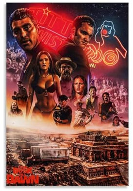 XXueMei Filmposter, Motiv: From Dusk Till Dawn, Vintage-Poster, dekorative Malerei, Leinwand, Wandposter und Kunstdrucke, moderne Heimdekoration, Poster, 30 x 45 cm, ungerahmter Stil