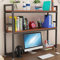 JXCCA Narrow Ladder Bookcase Desk, Desktop Bookshelf Organizer, Dorm Room Desk Hutch, Diy Storage, Solid Steel Frame, with Installation Tools, Easy To Assemble