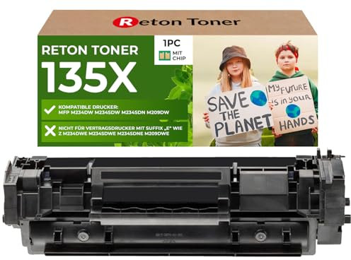 [ MIT Recycelten Original-CHIP] Reton Toner kompatibel für HP 135X W1350X für HP Laserjet MFP M234dw M234dwn M234sdw M234sdn M209dwn M209dw / Keine Funktion beim Contract DRUCKER