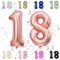 40 Inch Rose Gold 18 Number Balloons,Rose Gold 1 & 8 Foil Large Balloons,16 Big Digit Number Balloon for Girls Women 16th 61th Birthday Anniversary Princess Party Supplies