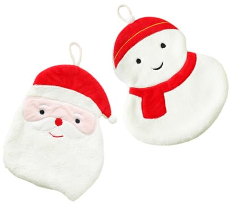 SHOWERORO 2 STK küchenhandtuch handtücher küche weihnachtsdeco handtucherset weihnachtliche Badehandtücher Handtücher für Badezimmer Weihnachtstücher Weihnachtshandtuch Korallenvlies