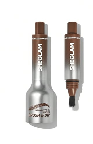SHEGLAM Brow-Fection Schrägpinsel & Dip Upgraded Microblading Augenbrauenstift Langanhaltend Wasserfest Einfach Färben-Auburn