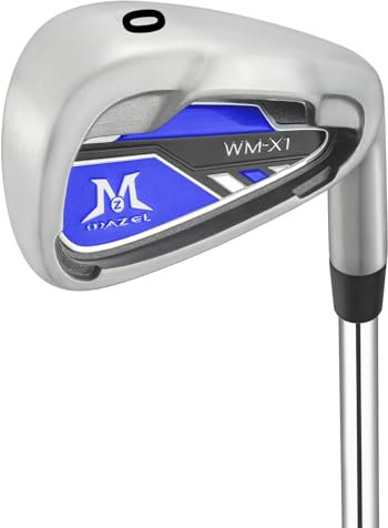 MAZEL Ferro da golf da uomo 1,2,3,4,5,6,7,8,9, P, S, mano destra, singola mazza da golf in ferro CNC, controllo preciso della direzione (argento RH, ferro singolo 0)